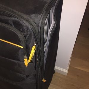 lucas luggage black yellow